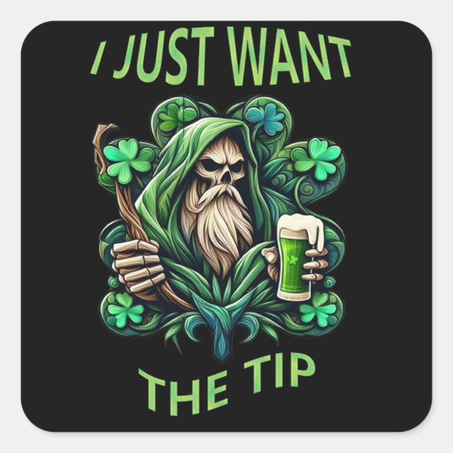 Feiern des festlichen Geistes des heiligen Patrick Quadratischer Aufkleber (Vorderseite)