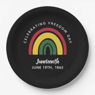 Feiern des Freiheitstages im Juni 1895 Regenbogen Pappteller