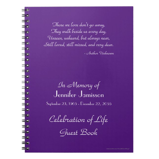 Feiern des Gastbuches des Lebens - ENTSCHEIDEN SIE Notizblock (Vorderseite)