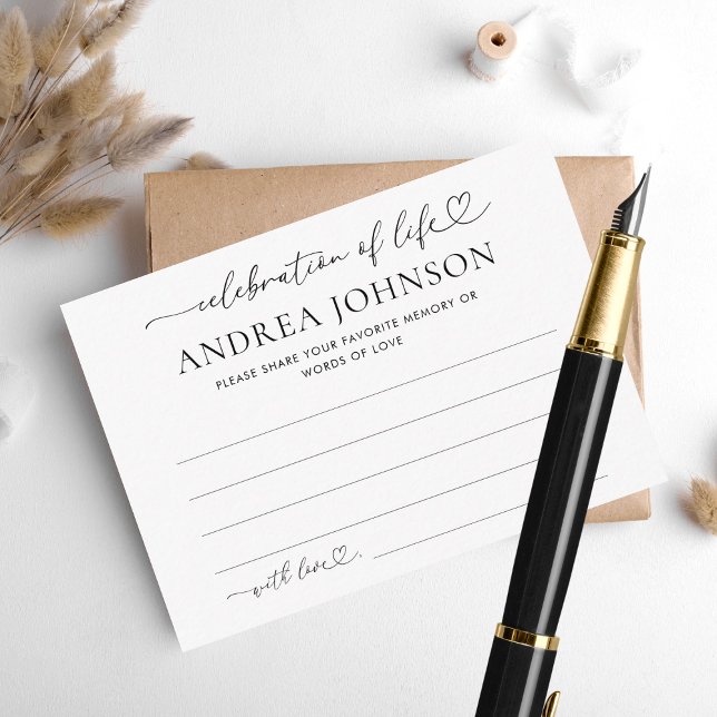 Feiern des Gedenkens an das Leben Eine Gedächtnisk Begleitkarte (Von Creator hochgeladen)