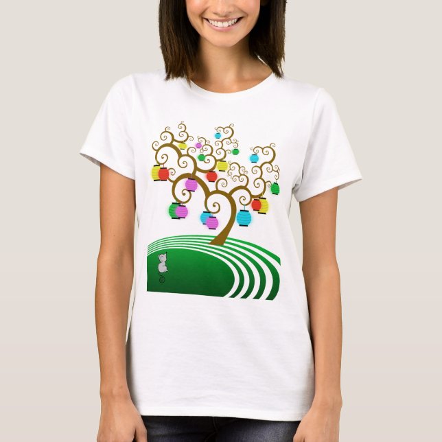 Feiern des Jahres der Ratte T-Shirt (Vorderseite)