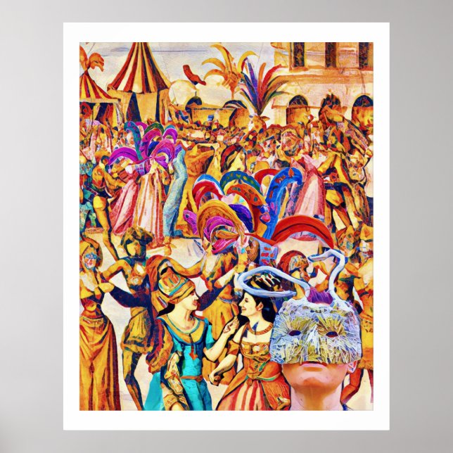 Feiern des Karnevals Poster (Vorne)