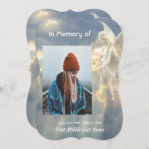 Feiern des Lebens Einladung Angel Sky Wolken