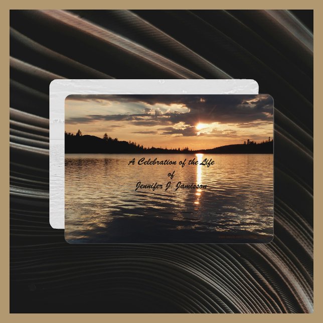 Feiern des Lebens, Goldener Sonnenuntergang am See Einladung (Von Creator hochgeladen)