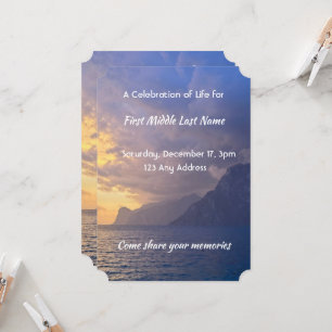 Feiern des Lebens Invite Sea Sky Cloud Island Einladung