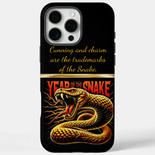 Feiern des pulsierenden Jahres der Schlange 2025 iPhone 16 Pro Max Hülle