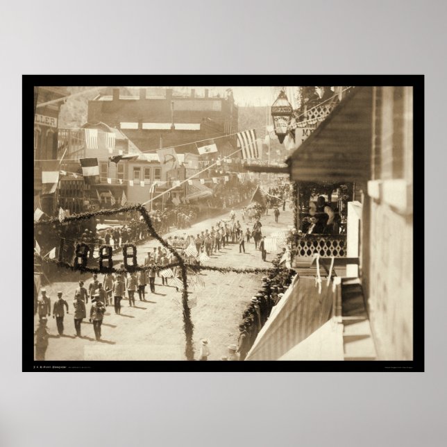 Feiern einer Etappe des Eisenbahntodholzes SD 1888 Poster (Vorne)