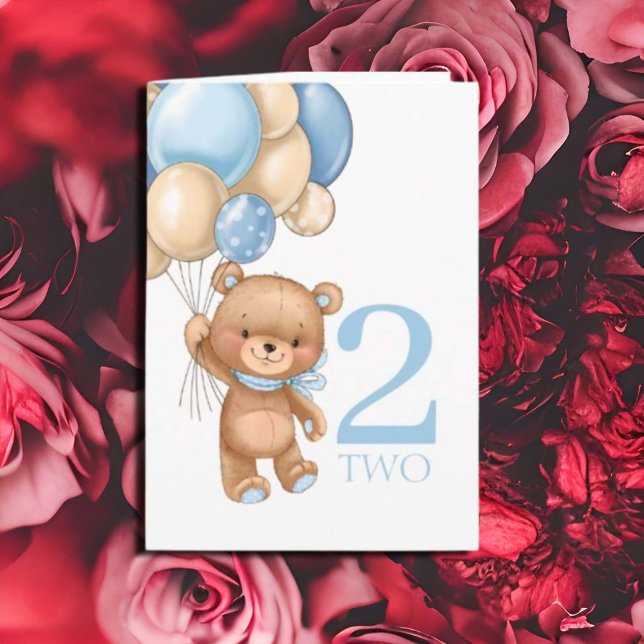Feiern eines besonderen kleinen Geburtstags-Typ Karte (Join the teddy bear party for fun surprises and heartwarming moments)