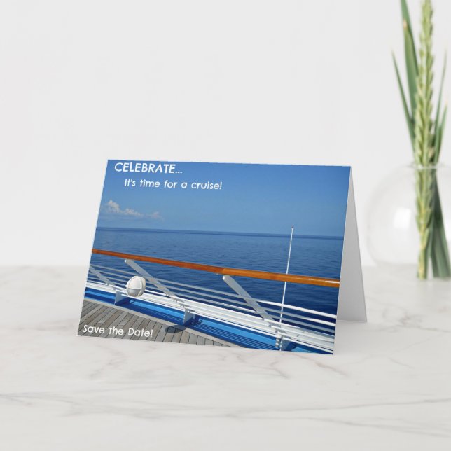 Feiern...Es ist Zeit für eine Kreuzfahrt...Save th Ankündigung (Vorderseite)