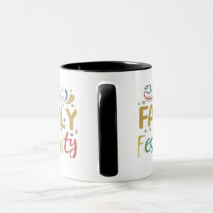 Feiern - "Familienfest" - Multicolor-Tasse Tasse