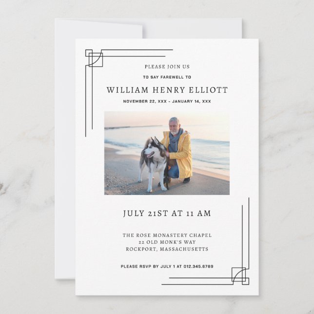 Feiern Foto Abschiedsfeier Einladung (Vorderseite)