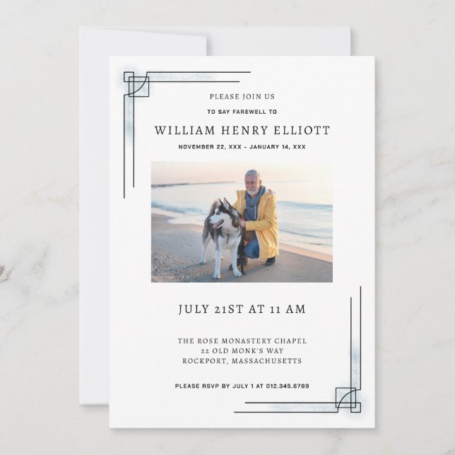 Feiern Foto Abschiedsfeier Einladung (Vorderseite)