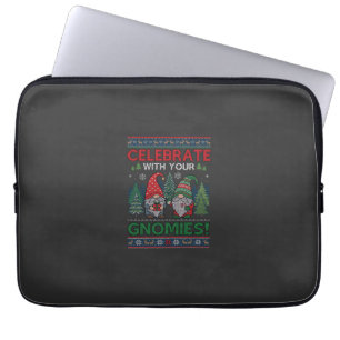 Feiern Gnomies Weihnachten Gnome Bäume Rentiere Laptopschutzhülle