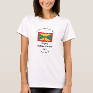 Feiern GRENADA INDEPENDENCE Flag Karte WEISS T-Shirt