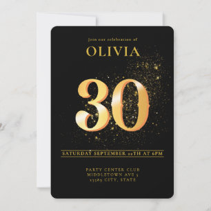 Feiern in Glam 30. Geburtstag Einladung