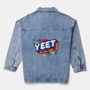 Feiern Jeet Kid's trendiger Meme Slogan Yeetin Jeansjacke