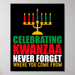 Feiern Kwanzaa nie vergessen, wohin Sie kommen Poster