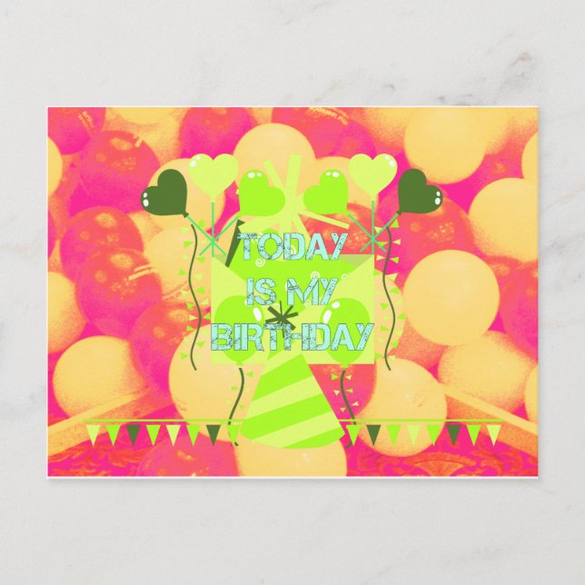 Feiern meines glücklichen Geburtstagssegens Postkarte (Vorderseite)