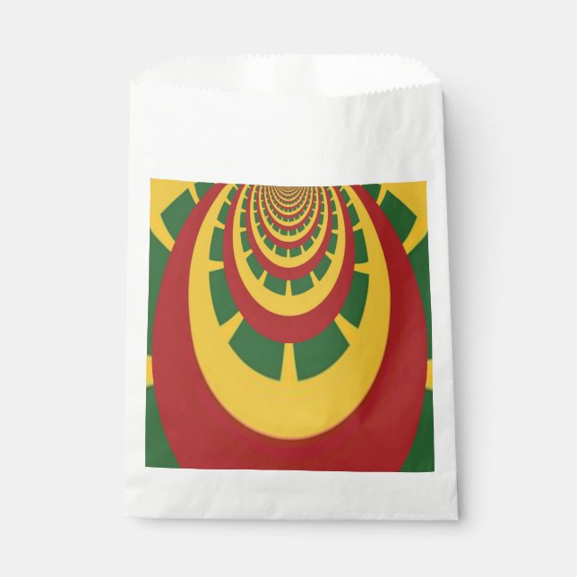 Feiern mit den Farben Rot Golden Green Geschenktütchen (Vorderseite)