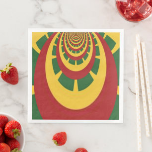 Feiern mit den Farben Rot Golden Green Serviette