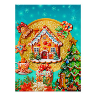 Feiern mit meinem Weihnachtsbrot Poster