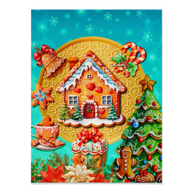 Feiern mit meinem Weihnachtsbrot Poster (Vorderseite)