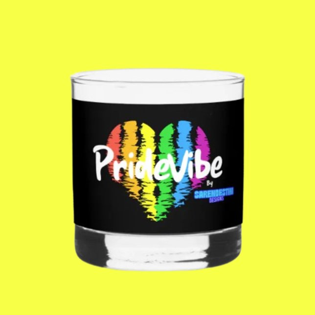 Feiern mit Regenbogenherz: PrideVibe Whiskyglas (Von Creator hochgeladen)