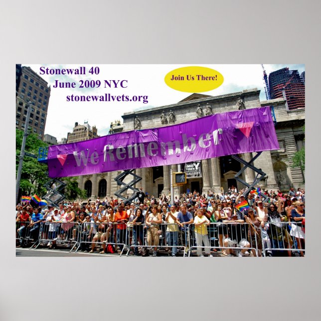 Feiern mit Stonewall an der NYC-Hauptbibliothek Poster (Vorne)