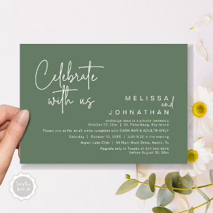 Feiern mit uns, Hochzeitsempfang Cash Bar Einladung