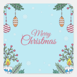 Feiern mit uns quadratischer aufkleber