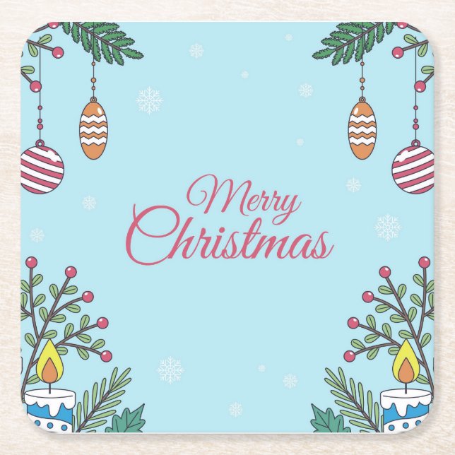 Feiern mit uns rechteckiger pappuntersetzer (Vorderseite)