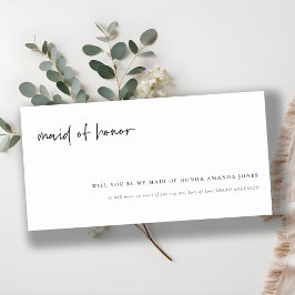 Feiern mit US-Kalligraphie Trauzeugin einladen Dankeskarte