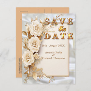 Feiern mit weißen Blume rund um Seide Ankündigungspostkarte