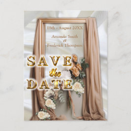 Feiern mit weißen Blume rund um Seide Ankündigungspostkarte