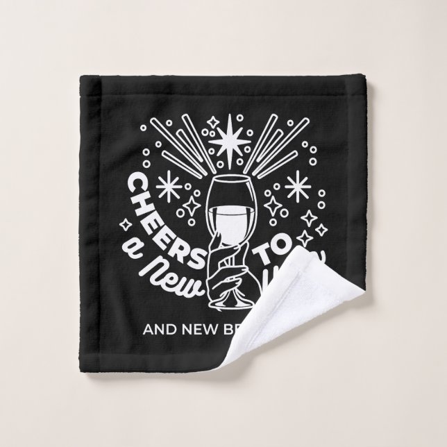 Feiern Neuer Anfang Weinglas Illustration Waschlappen (Waschlappen)