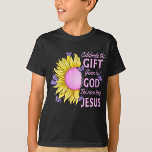 Feiern Osterfest Jesus der König ist Sonnenblume R T-Shirt