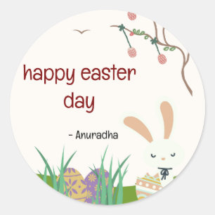 Feiern Ostern: Ein Tag der Freude und Erneuerung Runder Aufkleber