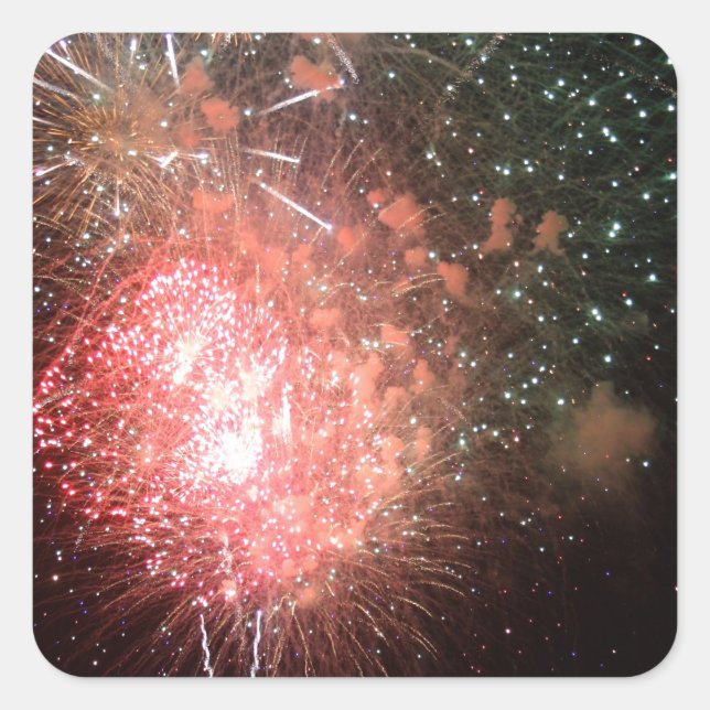 FEIERN! QUADRATISCHER AUFKLEBER (Vorderseite)