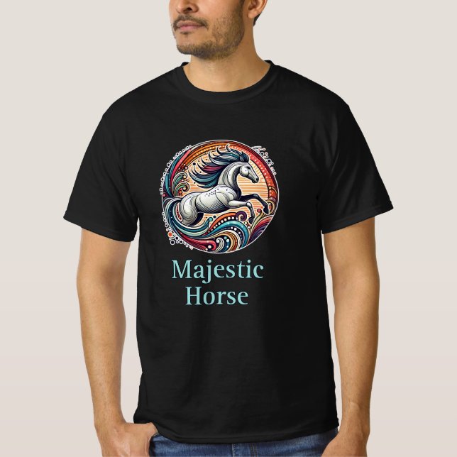 Feiern Reitsport mit Adorable Artwork T-Shirt (Vorderseite)