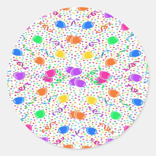 Feiern Runder Aufkleber (Vorderseite)