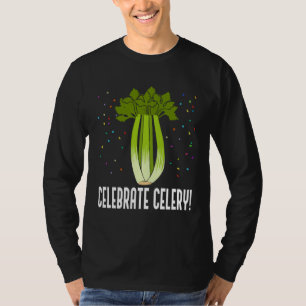 Feiern Sellerie Ironische Gemüse Lauch Lebensmitte T-Shirt