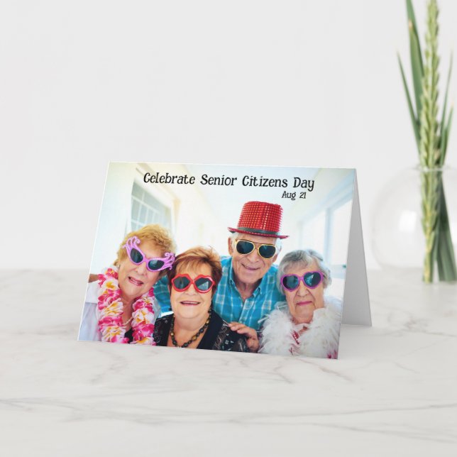Feiern Senior Citizens Day Dankeskarte (Vorderseite)