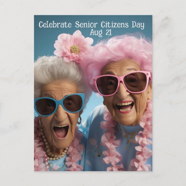 Feiern Senior Citizens Day Postkarte (Vorderseite)