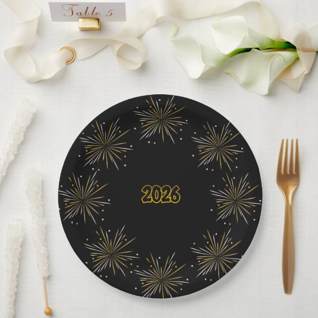 Feiern Sie 2026 Papierplatte Pappteller (Hochzeit)