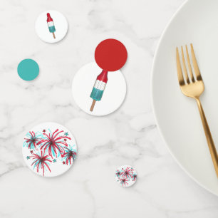 Feiern Sie! 4. Juli Patriotic Rocket Pop Popsicle Konfetti