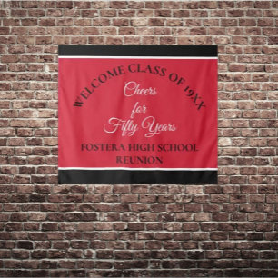 Feiern Sie! 50. Klasse Wiedersehen-Party Wandteppich