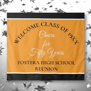 Feiern Sie! 50. Klasse Wiedersehen-Party Wandteppich