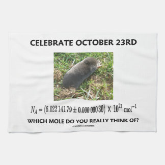 Feiern Sie am 23. Oktober, das Mole wirklich an Handtuch