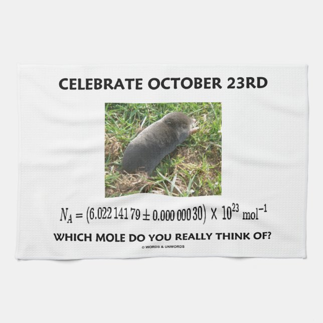 Feiern Sie am 23. Oktober, das Mole wirklich an Handtuch (Horizontal)