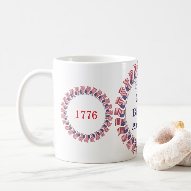 Feiern Sie Amerika 250 #18 Kaffeetasse (Mit Donut)